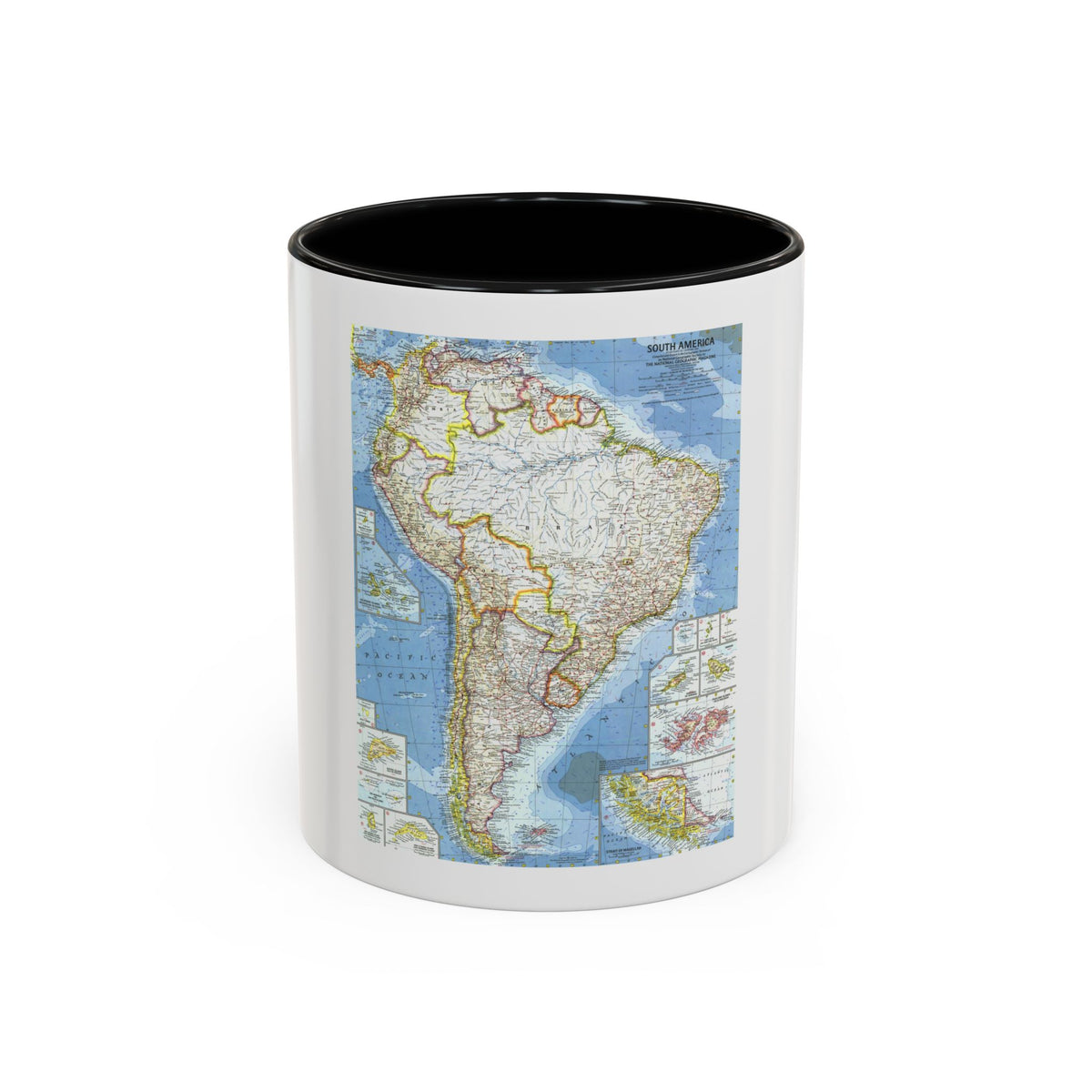 South America (1960) (Map) Accent Coffee Mug