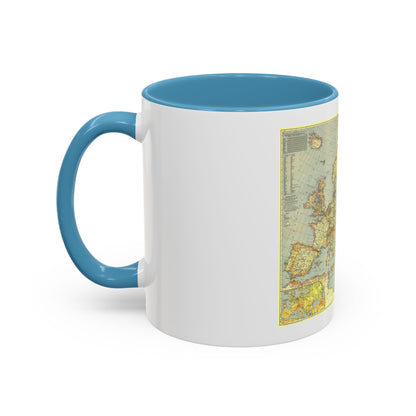 Europe and the Mediterranean (1938) (Map) Accent Coffee Mug