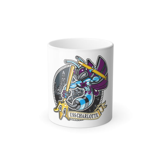 USS Charlotte SSN 766 (U.S. Navy) Color Changing Mug 11oz