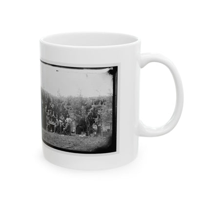 Petersburg, Virginia. Group At Telegraphic Corps Quarters. Headquarters, Army Of The Potomac (U.S. Civil War) White Coffee Mug