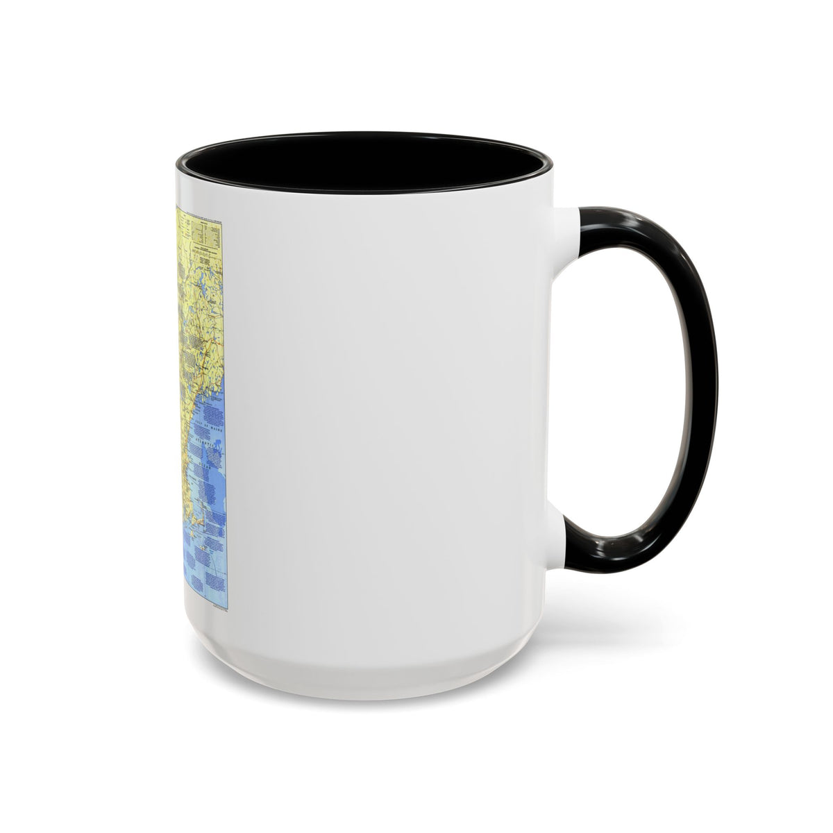 USA - New England 1 (1987) (Map) Accent Coffee Mug