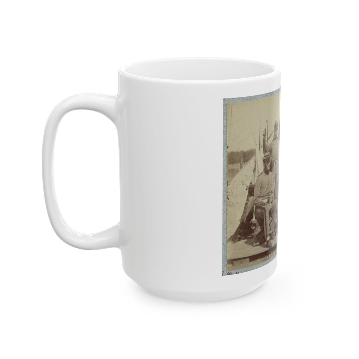 7th New York State Militia, Camp Cameron, D.C., 1861 029 (U.S. Civil War) White Coffee Mug