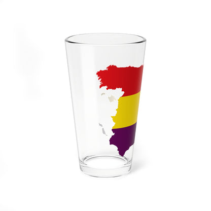 Spain with Second Spanish Republic Flag (Spain) Pint Glass 16oz