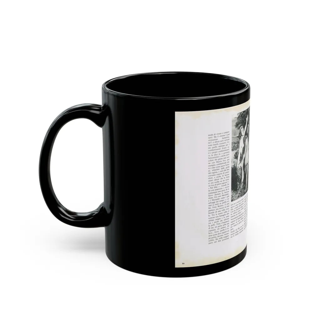 Julie Ege #218 (Vintage Female Icon) Black Coffee Mug-Go Mug Yourself