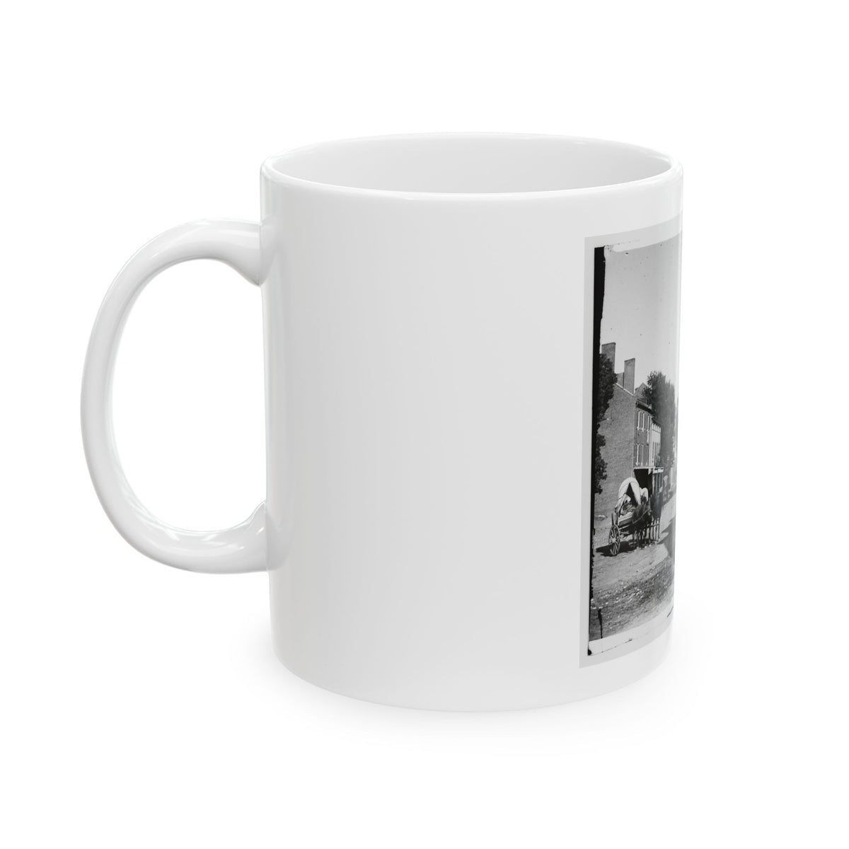 Warrenton, Va. Street In Front Of Courthouse (U.S. Civil War) White Coffee Mug