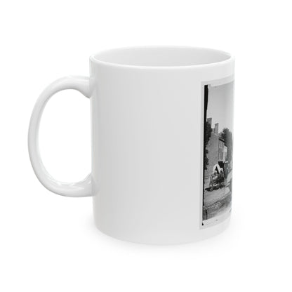 Warrenton, Va. Street In Front Of Courthouse (U.S. Civil War) White Coffee Mug
