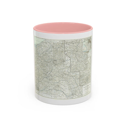 Western Theatre of War (1918) (Map) Accent Coffee Mug