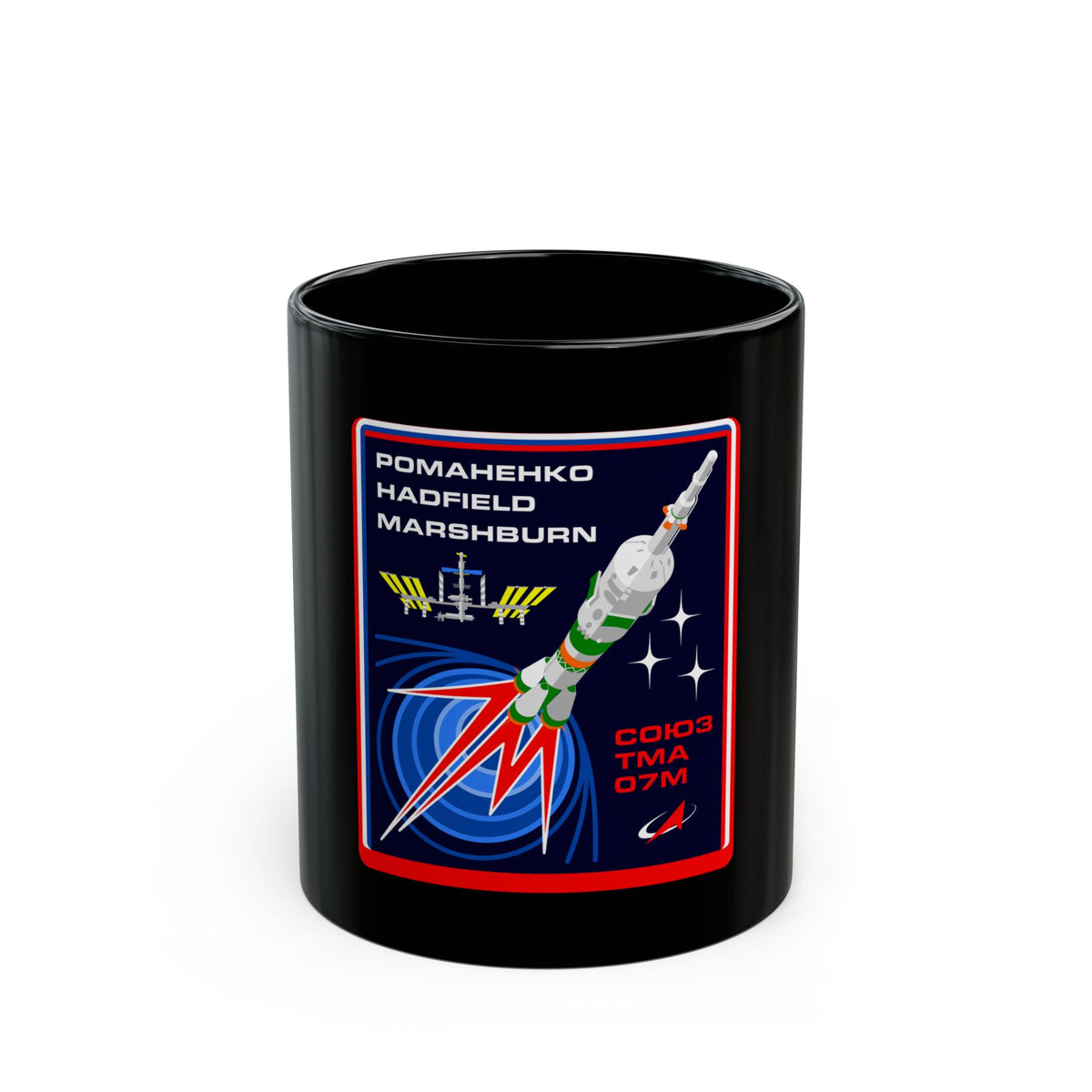 Soyuz TMA-07M (Soyuz Programme) Black Coffee Mug
