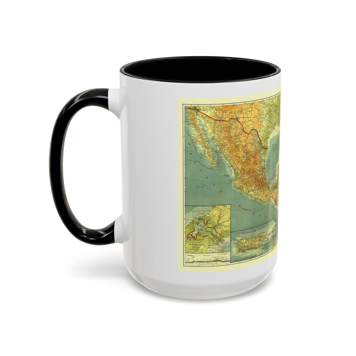 Central America and the West Indies (1922) (Map) Accent Coffee Mug