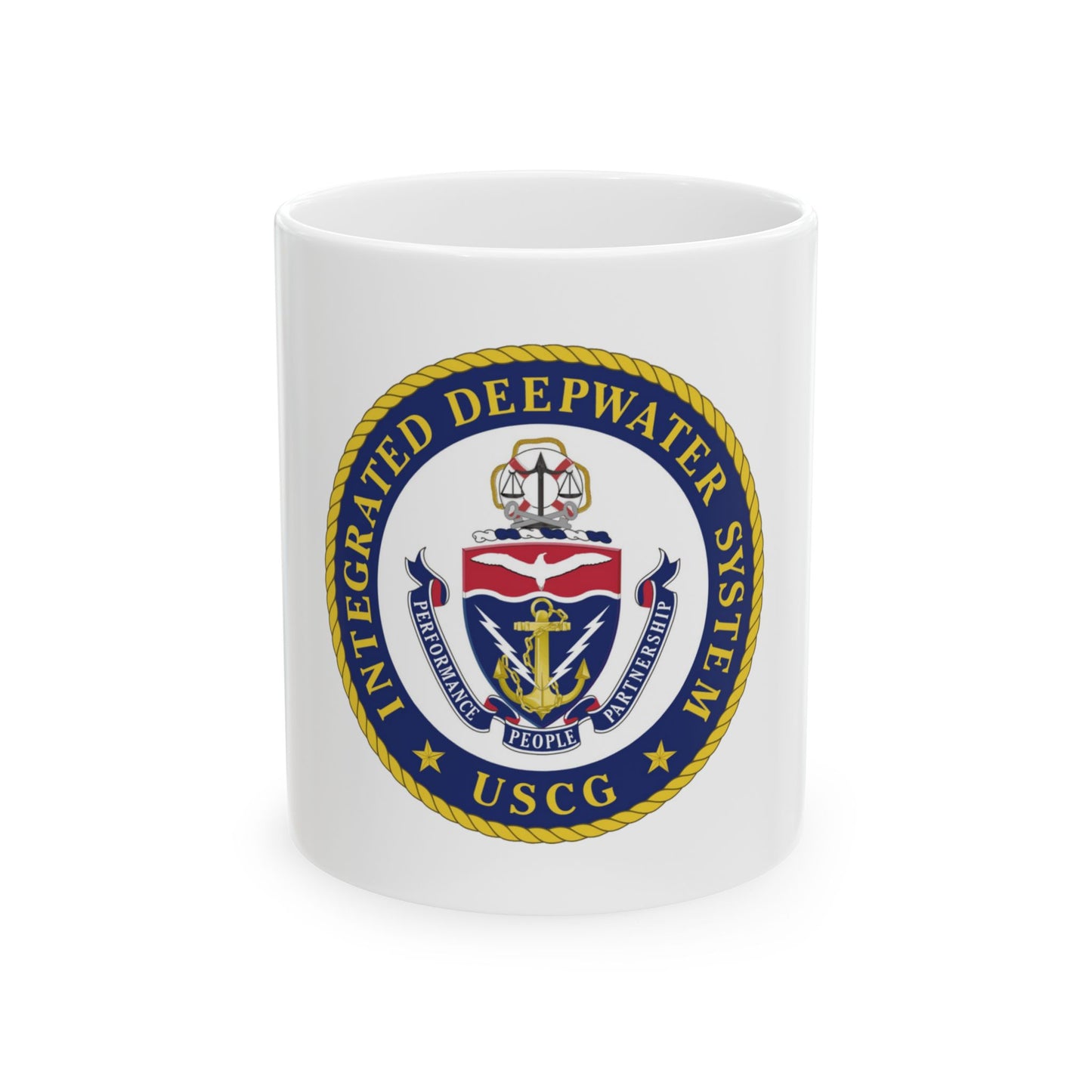USCG Integrated Deepwater System (U.S. Coast Guard) White Coffee Mug