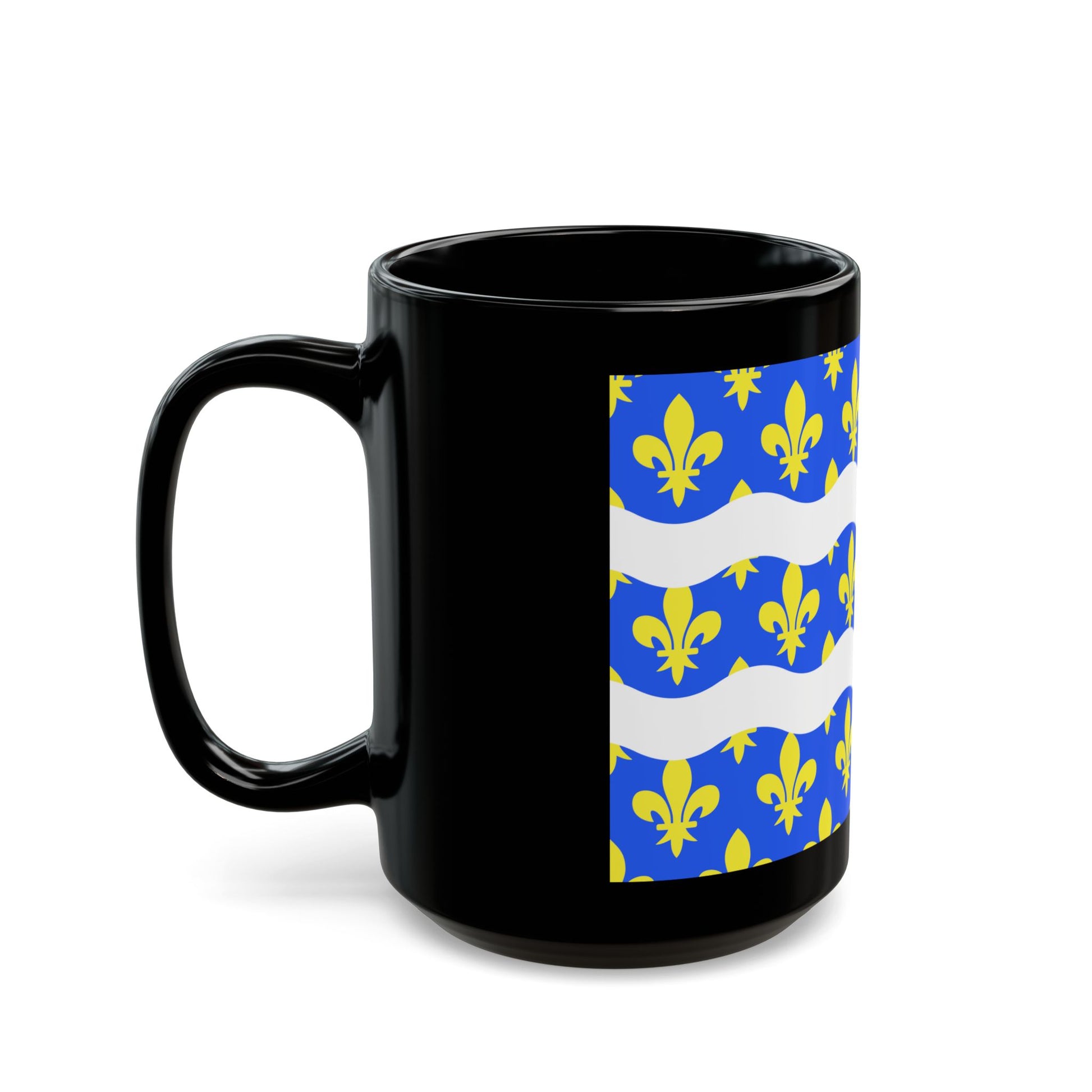 Flag of Seine et Marne France 2 - Black Coffee Mug-Go Mug Yourself