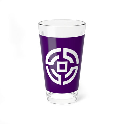 Flag of Kushiro Town Hokkaido (Japan) Pint Glass 16oz