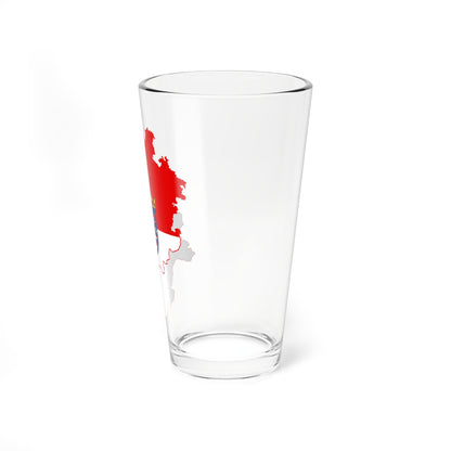 Flag map of Hesse (Germany) Pint Glass 16oz