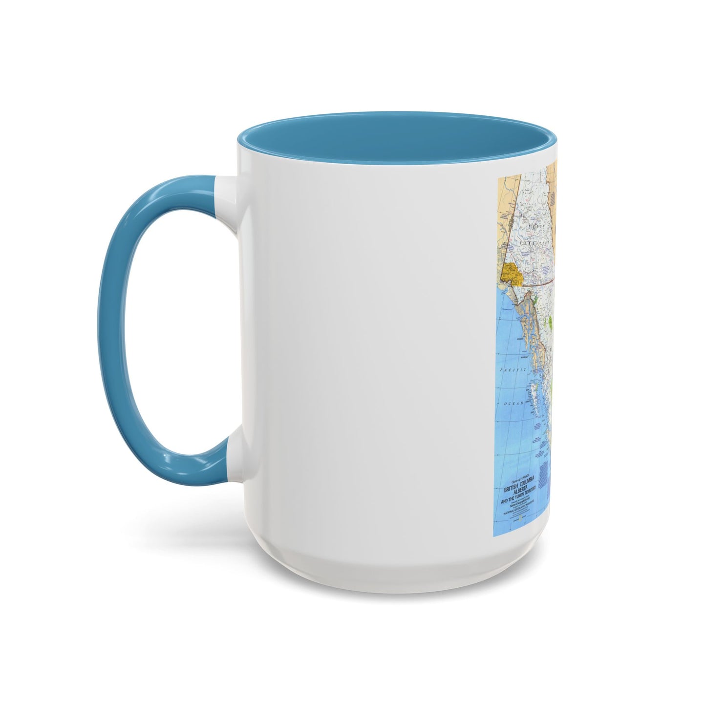 Canada - British Columbia, Alberta & Yukon (1978) (Map) Accent Coffee Mug