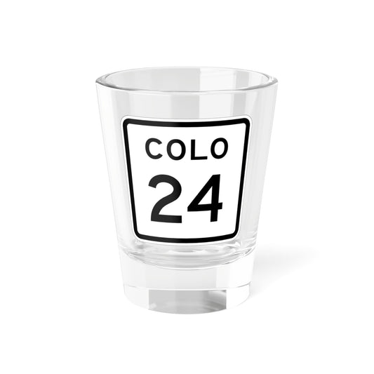 Colorado 24 1952 (Colorado) (Road Sign) Shot Glass 1.5oz-1.5oz-Go Mug Yourself