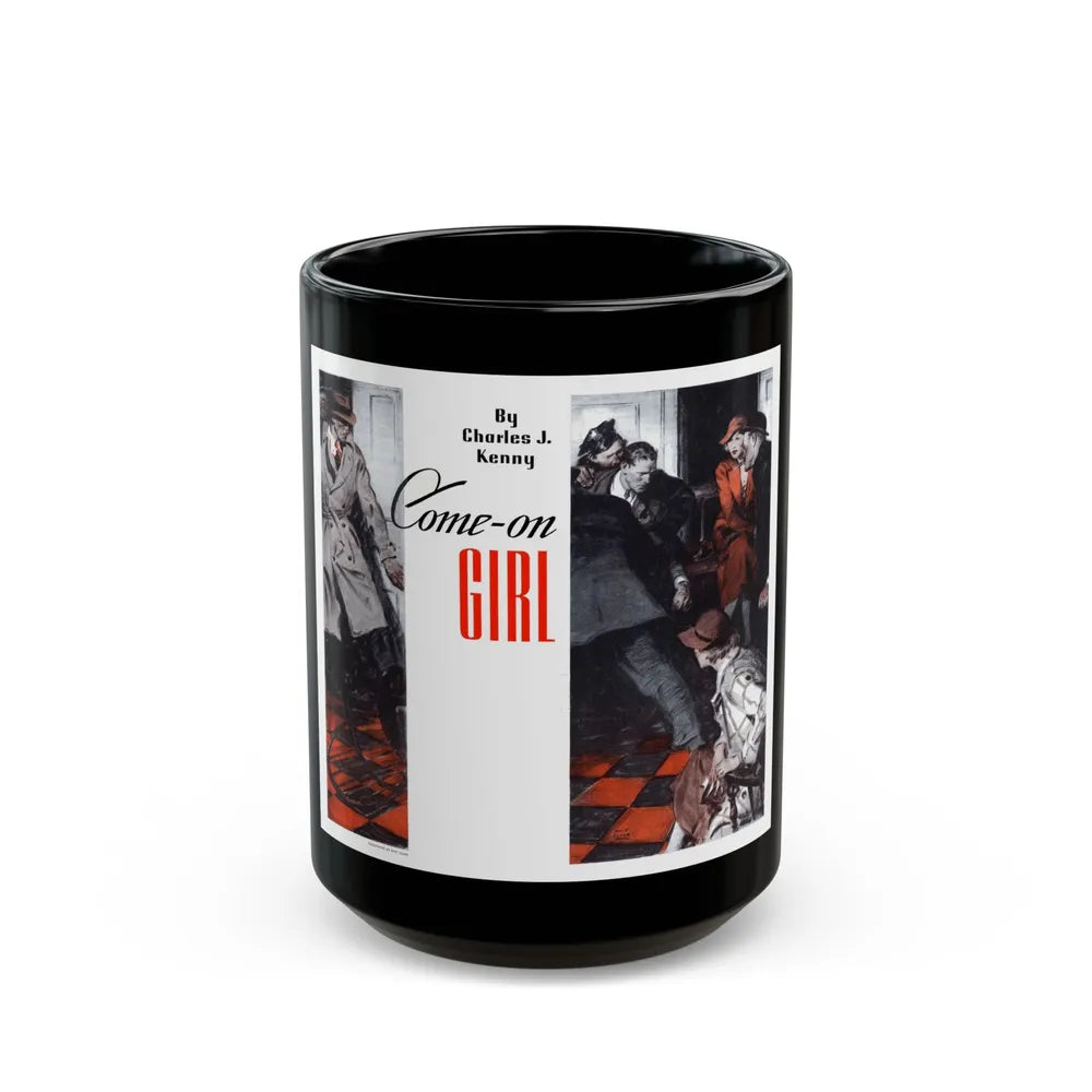 Come-on Girl, The American Magazine, June 1936 - Black Coffee Mug-15oz-Go Mug Yourself