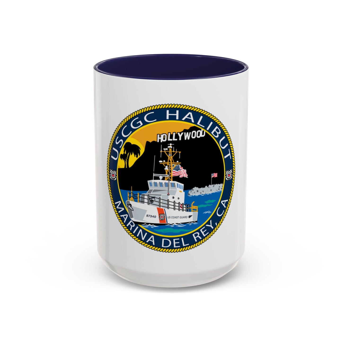 USCG Halibut Marina Del Ray CA (U.S. Coast Guard) Accent Coffee Mug