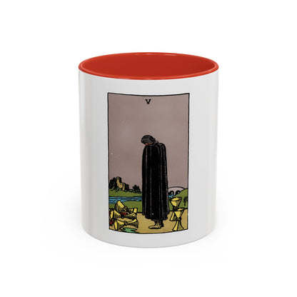 The 5 of Cups (Tarot Card) Accent Coffee Mug