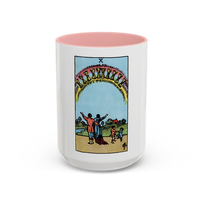 The 10 of Cups (Tarot Card) Accent Coffee Mug