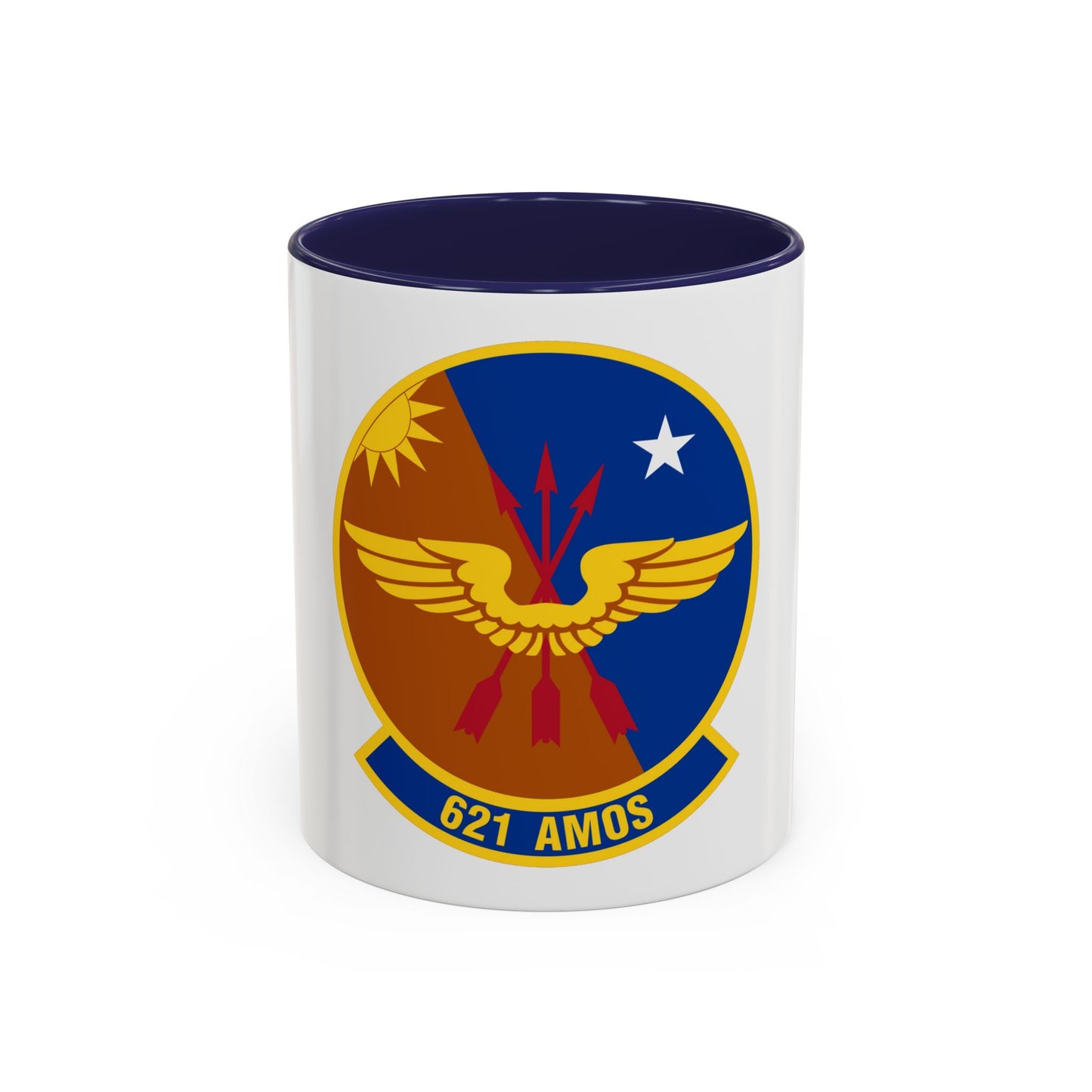 621 Air Mobility Operations Squadron AMC (U.S. Air Force) Accent Coffee Mug
