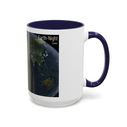 World Map - Earth at Night (2004) (Map) Accent Coffee Mug