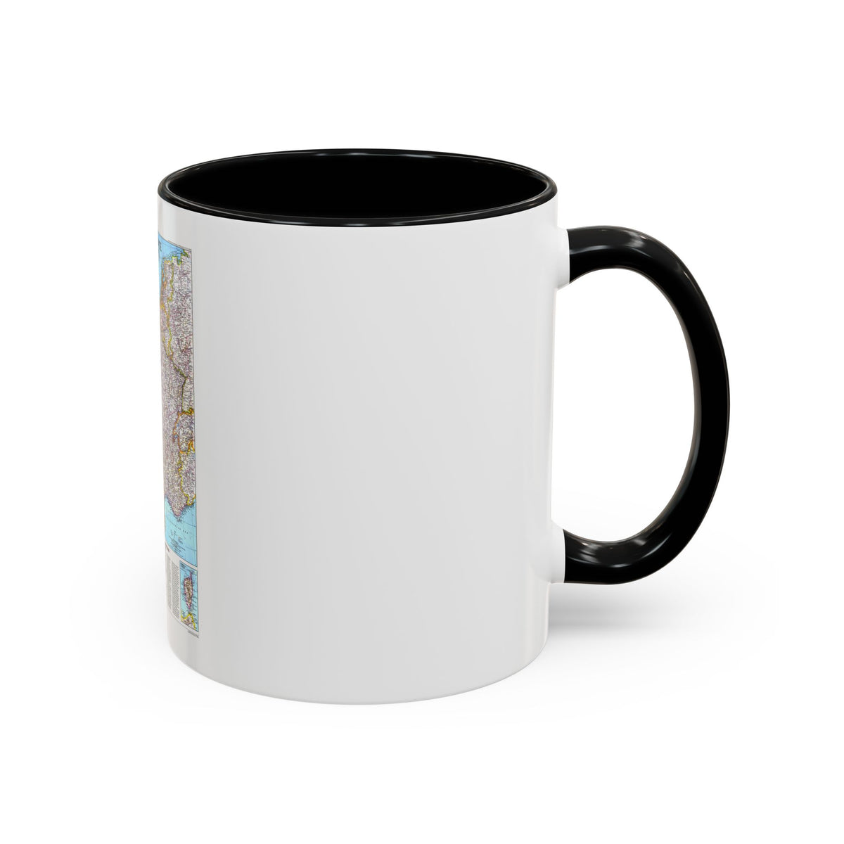 France (1989) (Map) Accent Coffee Mug