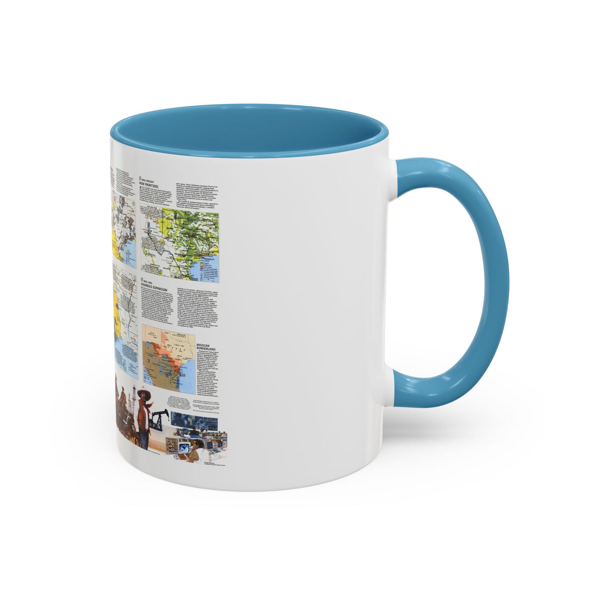 USA - Texas 2 (1986) (Map) Accent Coffee Mug