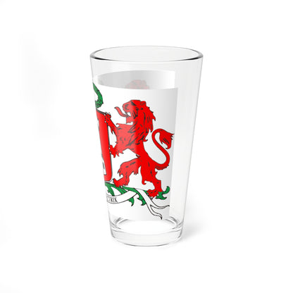 Wapen van Alkmaar bewerkt (Netherlands) (Coat of Arms) Pint Glass 16oz