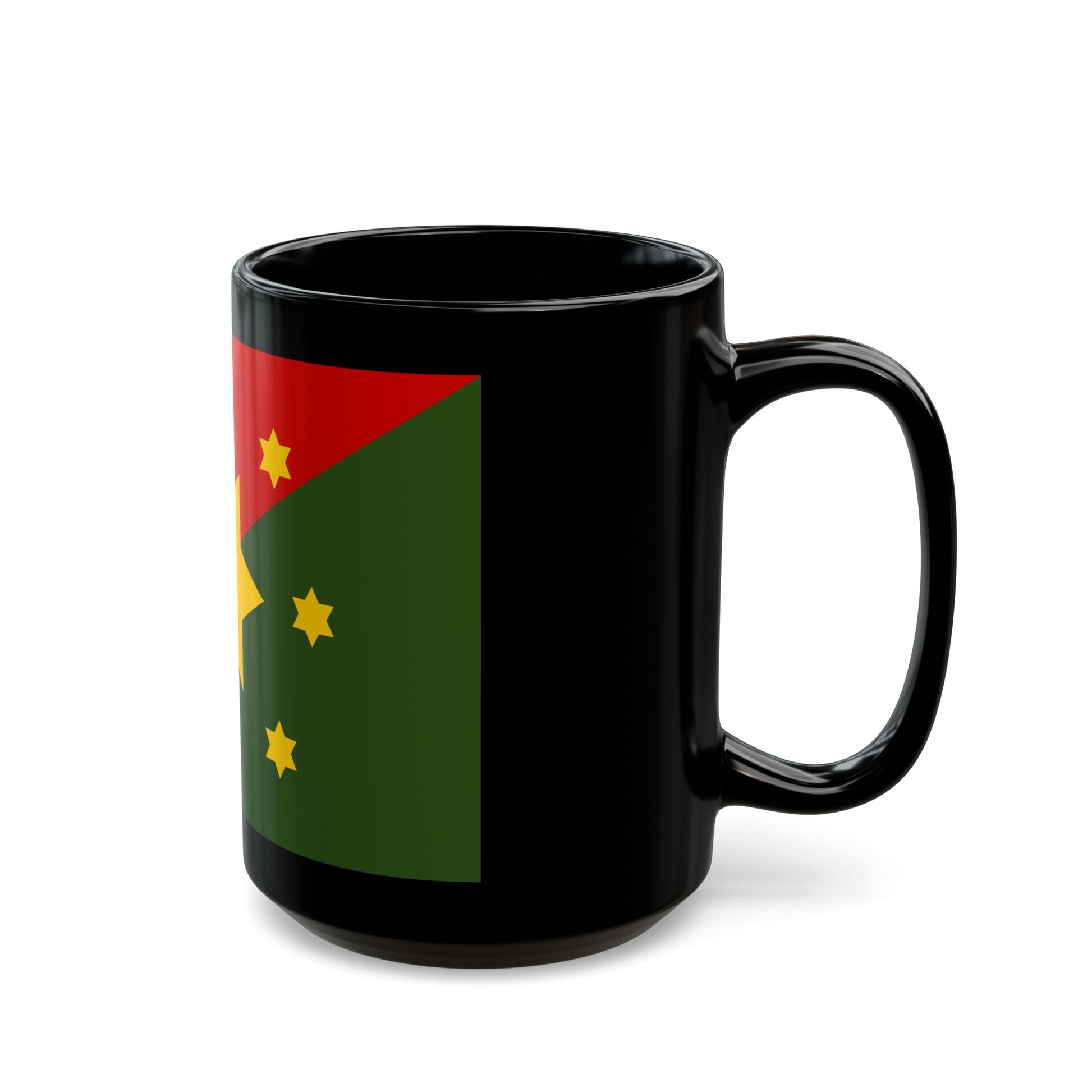 Flag of Eastern Highlands Papa New Guinea - Black Coffee Mug-Go Mug Yourself