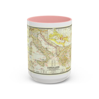 Mediterranean - Classical Lands (1949) (Map) Accent Coffee Mug