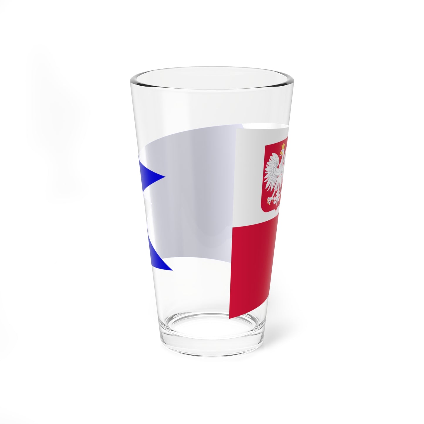 POL dowodca dywizjonu okretow rank flag (Poland) Pint Glass 16oz