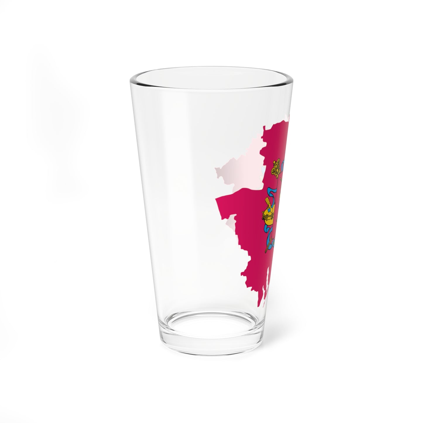 Flag-map of Zaporizhia Oblast (Ukraine) Pint Glass 16oz