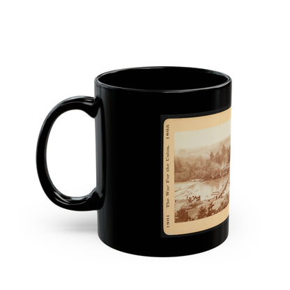 A Canvas Pontoon Bridge (U.S. Civil War) Black Coffee Mug