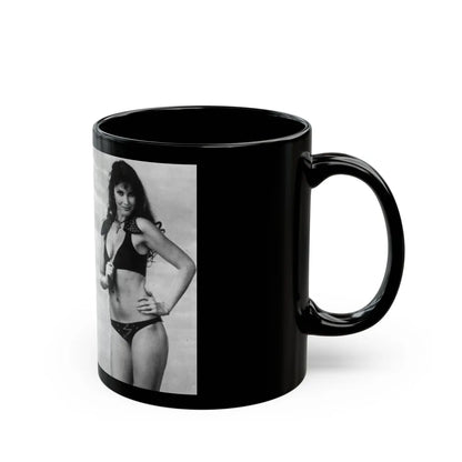 Caroline Munro #219 (Vintage Female Icon) Black Coffee Mug-Go Mug Yourself