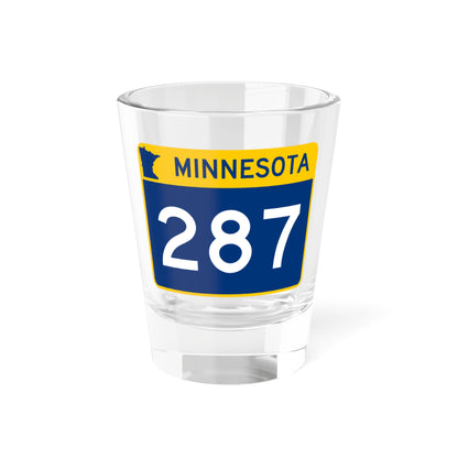 MN-287 wide (Minnesota) (Road Sign) Shot Glass 1.5oz