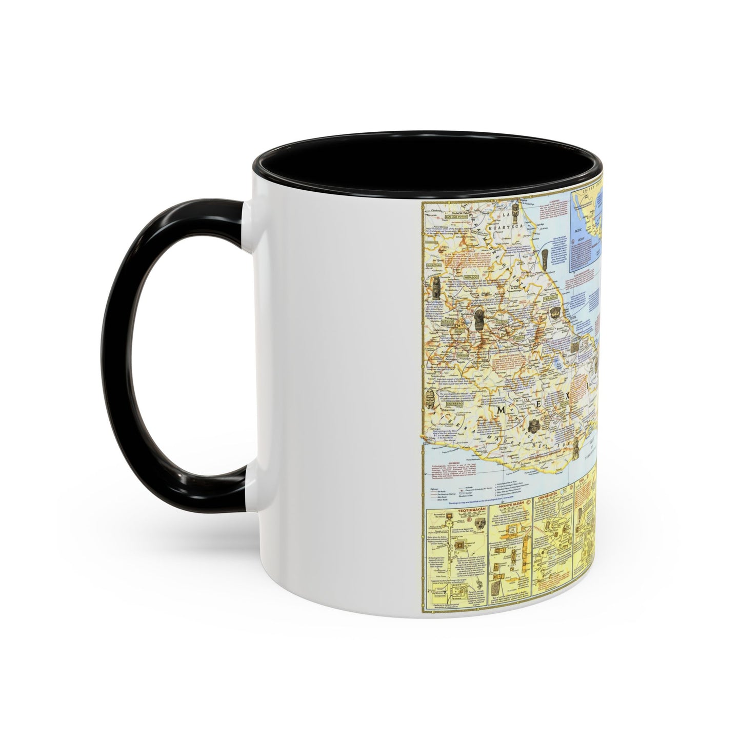 Central America - Archeological Map 1 (1968) (Map) Accent Coffee Mug