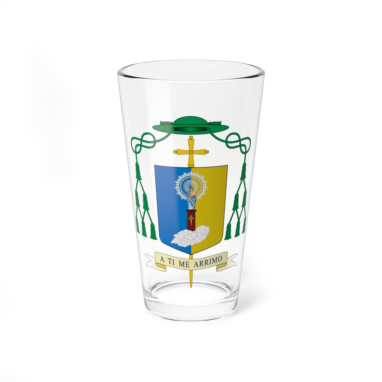 Escudo de Carmelo Borobia Isasa (Spain) (Coat of Arms) Pint Glass 16oz