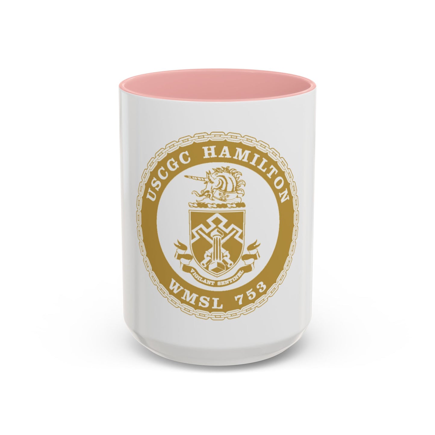 USCGC Hamilton WMSL 753 GOLD (U.S. Coast Guard) Accent Coffee Mug