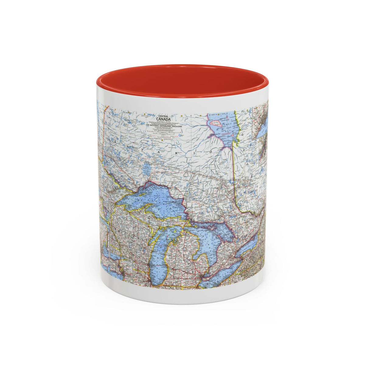 Canada - Central (1963) (Map) Accent Coffee Mug