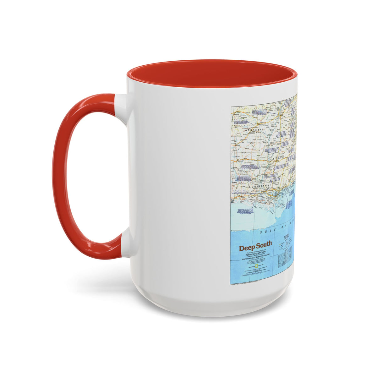 USA - Deep South 1 (1983) (Map) Accent Coffee Mug