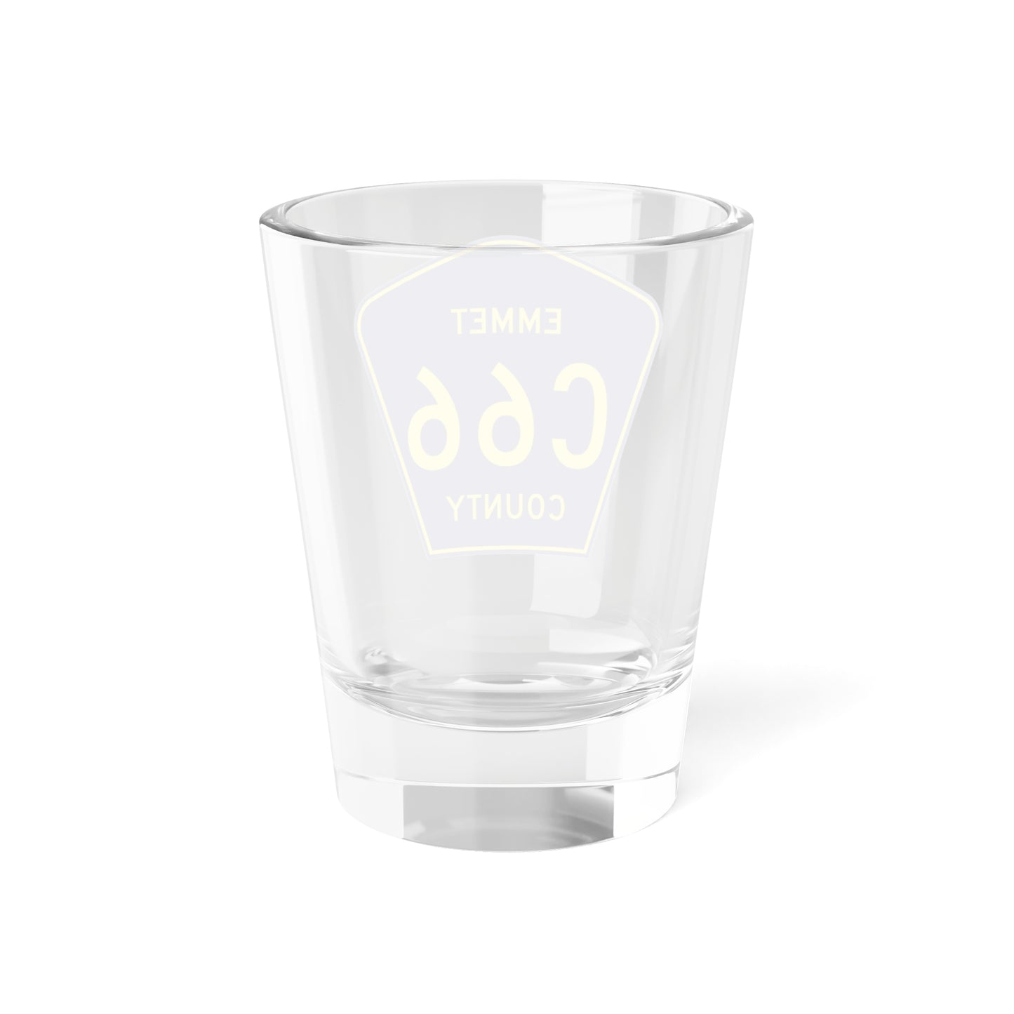 Emmet County C-66 (Michigan) (Road Sign) Shot Glass 1.5oz