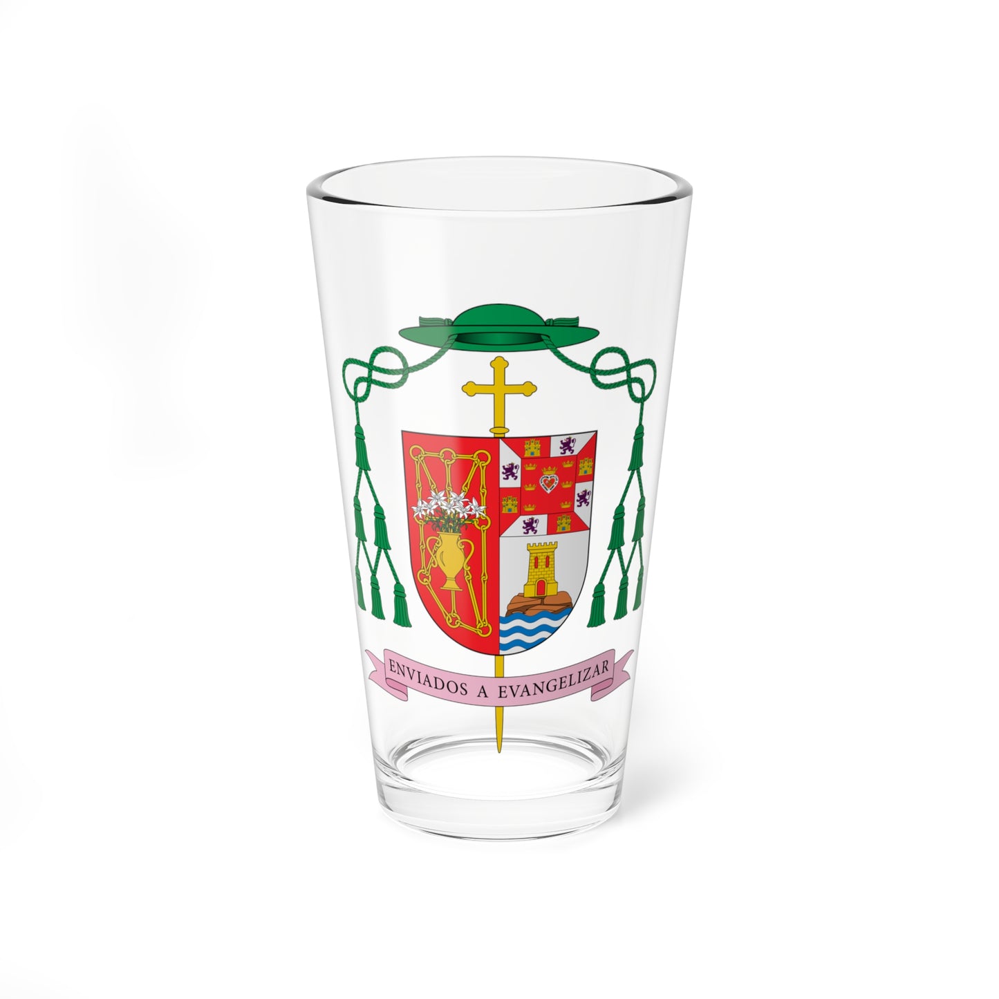 Escudo de Javier Azagra Labiano (Spain) (Coat of Arms) Pint Glass 16oz