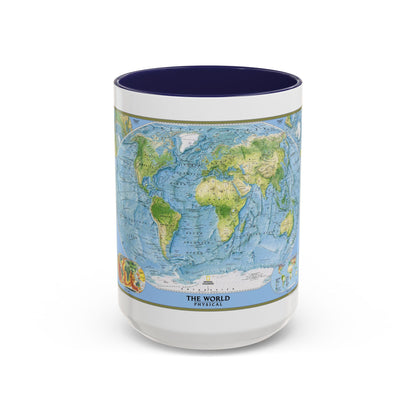 World Map - Physical (2005) (Map) Accent Coffee Mug