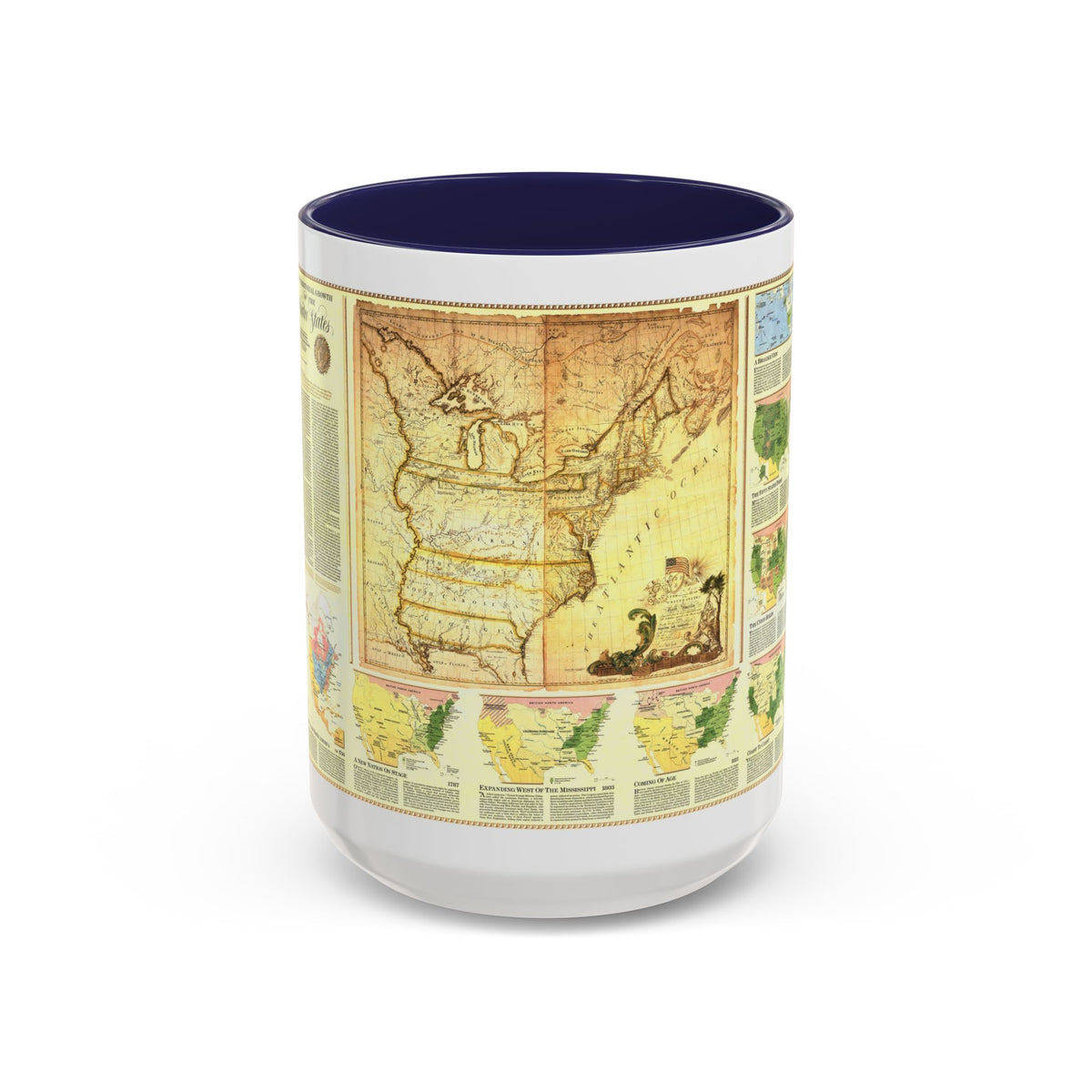 USA - Territorial Growth (1987) (Map) Accent Coffee Mug