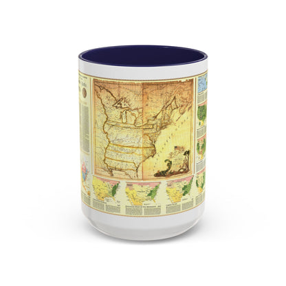 USA - Territorial Growth (1987) (Map) Accent Coffee Mug
