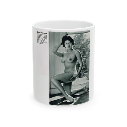 June Palmer #228 - Topless (Vintage Female Icon) White Coffee Mug-11oz-Go Mug Yourself