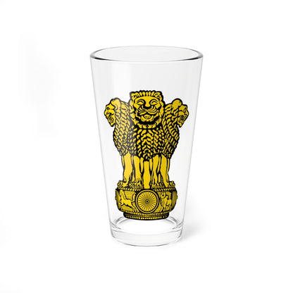 Emblem of India Gold (India) (Coat of Arms) Pint Glass 16oz