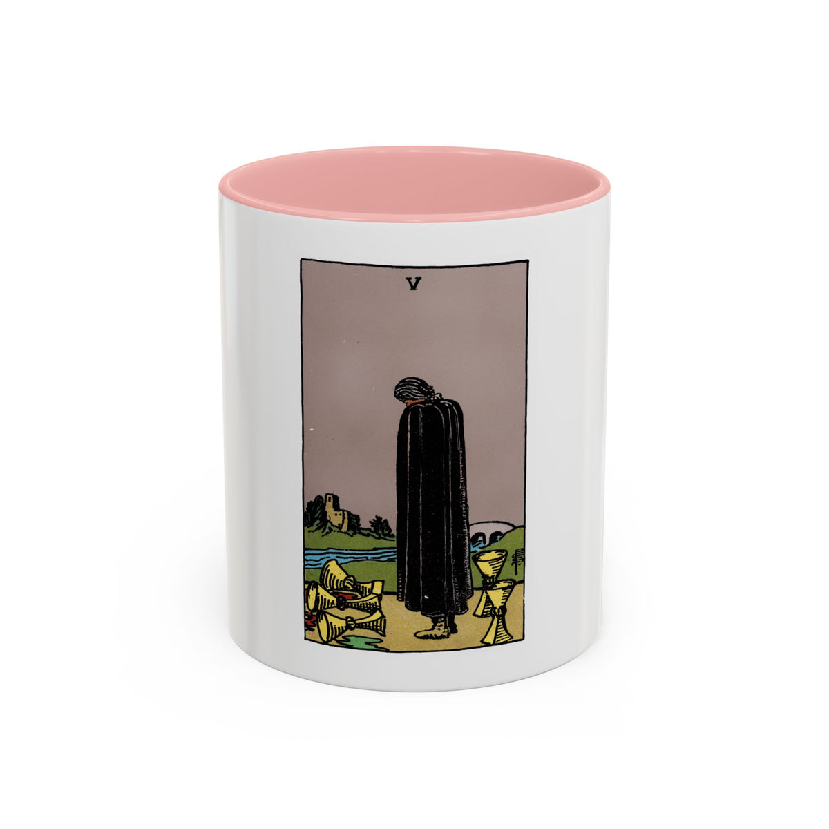 The 5 of Cups (Tarot Card) Accent Coffee Mug