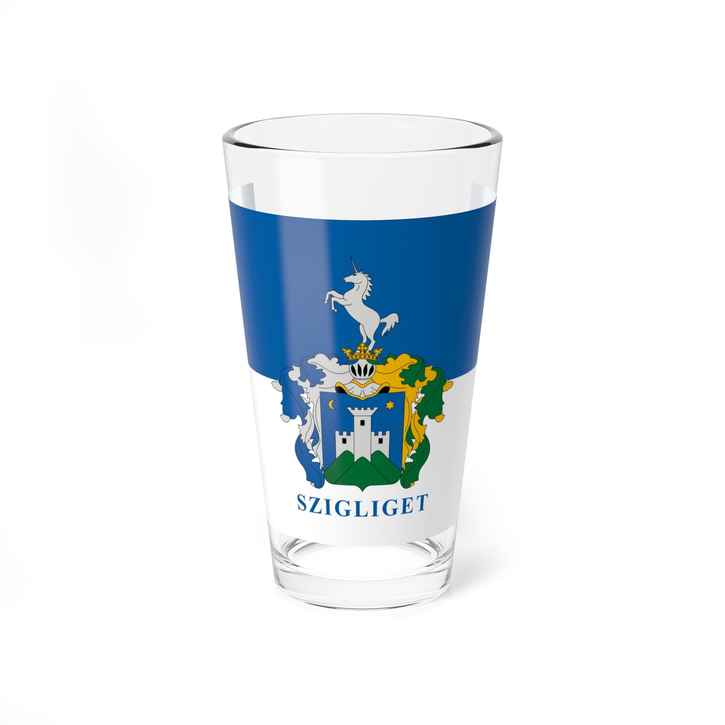 Flag of Szigliget variant (Hungary) Pint Glass 16oz