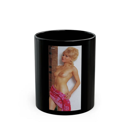 Susan Denberg #08 - Topless3 (Vintage Female Icon) Black Coffee Mug-11oz-Go Mug Yourself